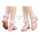 Iris Corolla Tulips Chunky Heel Shoes(Reservation/6 Colours/Full Payment Without Shipping)